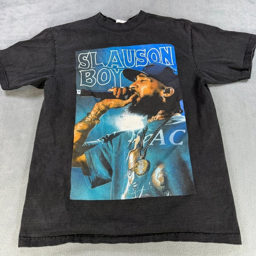 Nipsey Hussle Slauson Boy Shaka Wear Super Max Heavyweight T-Shirt‎ Black Large